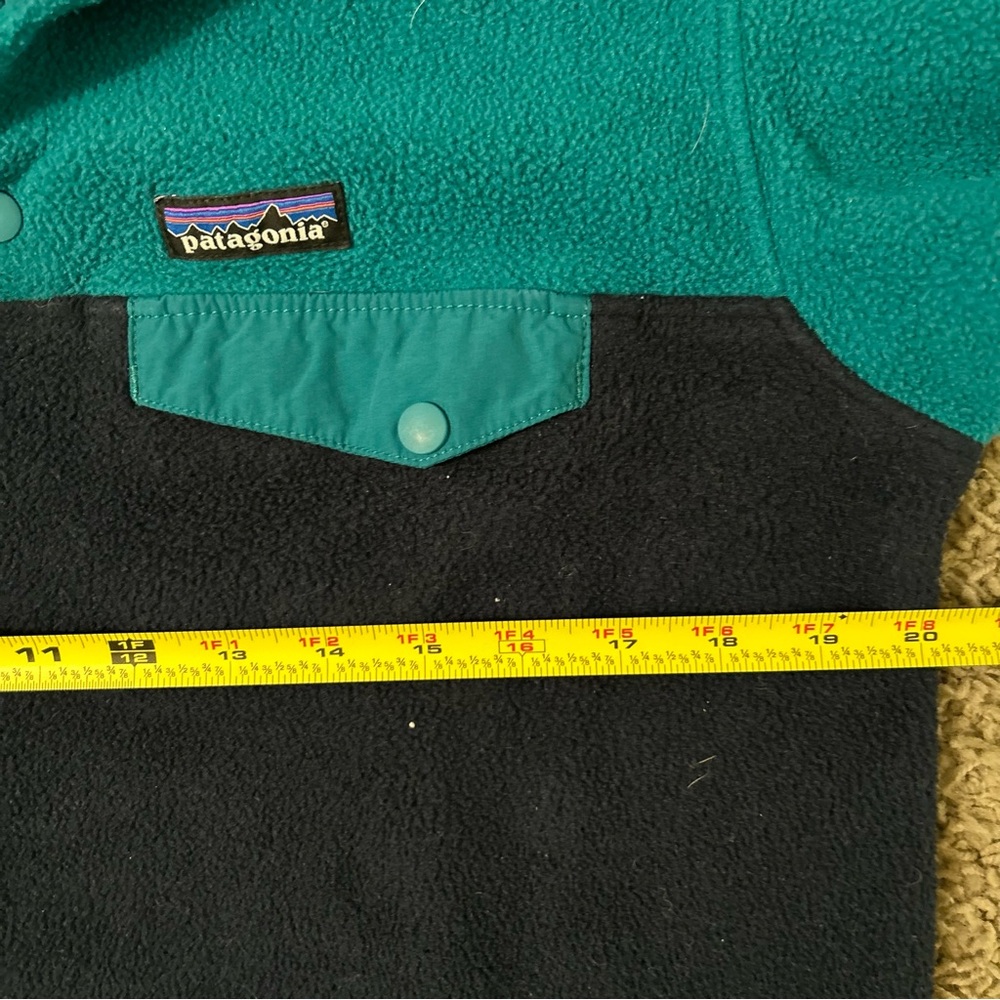Patagonia Synchilla Womens Snap T Pullover Fleece Medium Blue Green Jacket 25455 - Picture 7 of 8